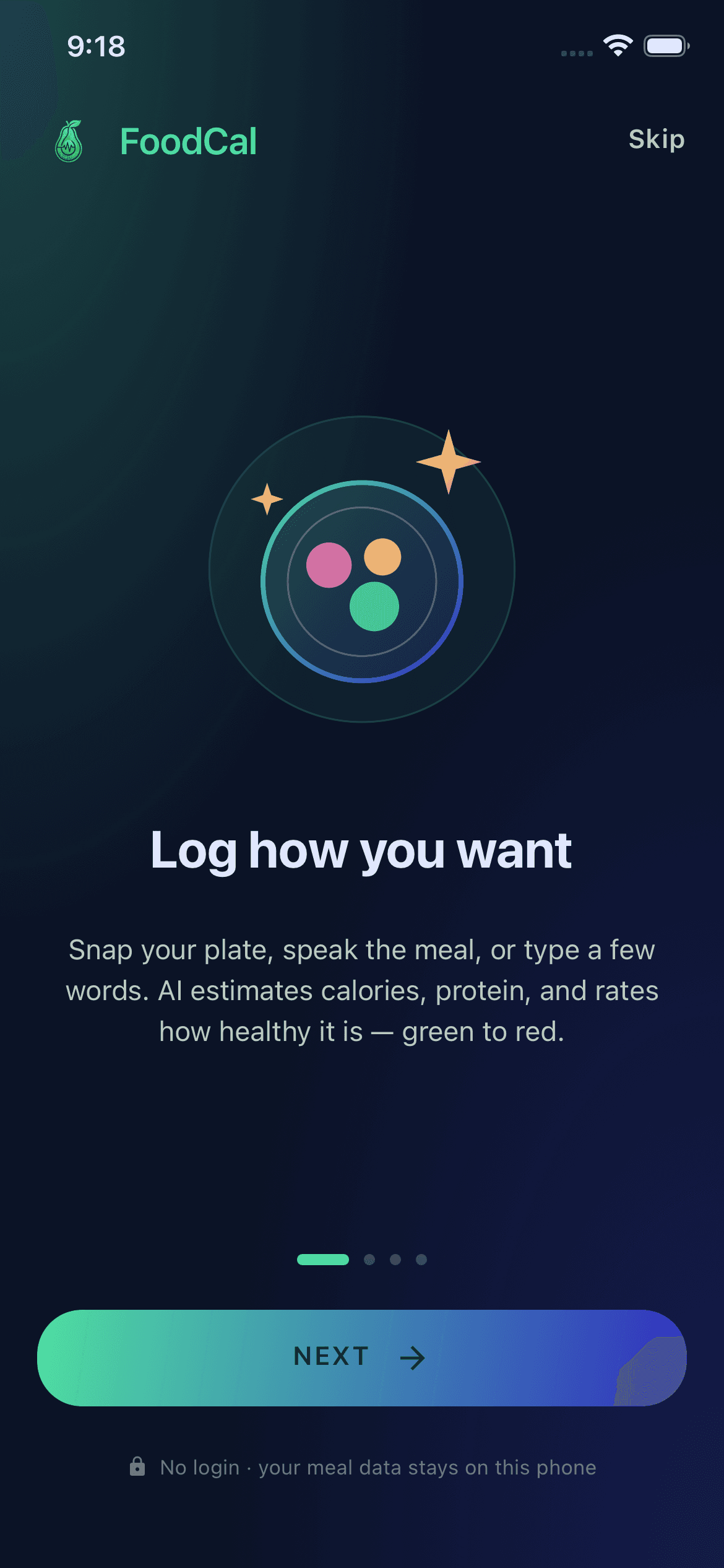 Open the camera, voice or type sheet